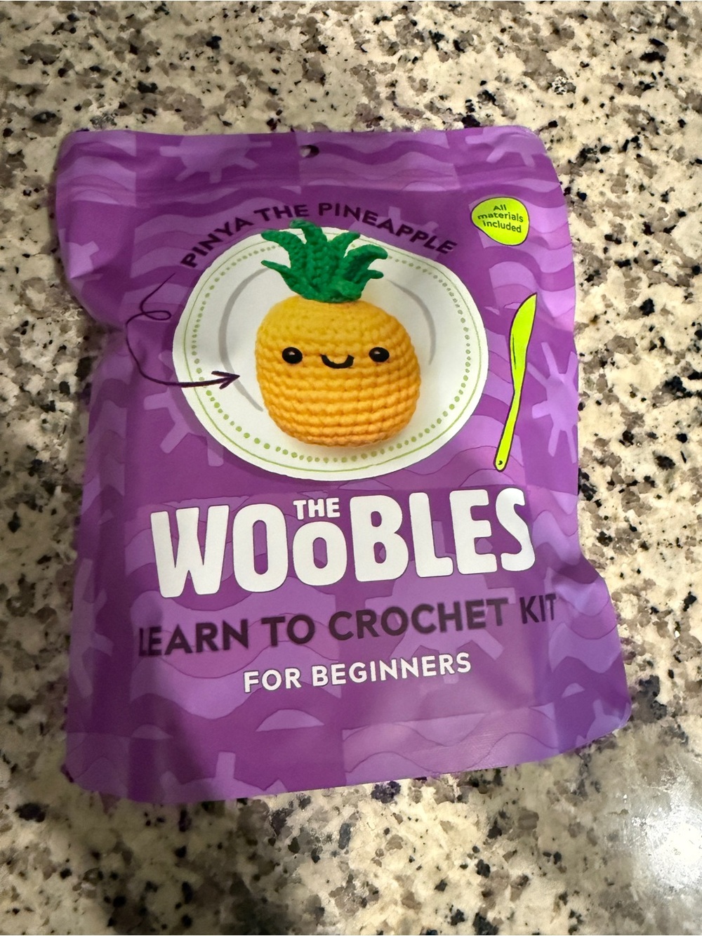 Learn to Crochet Kit - Purple (Pineapple Project)